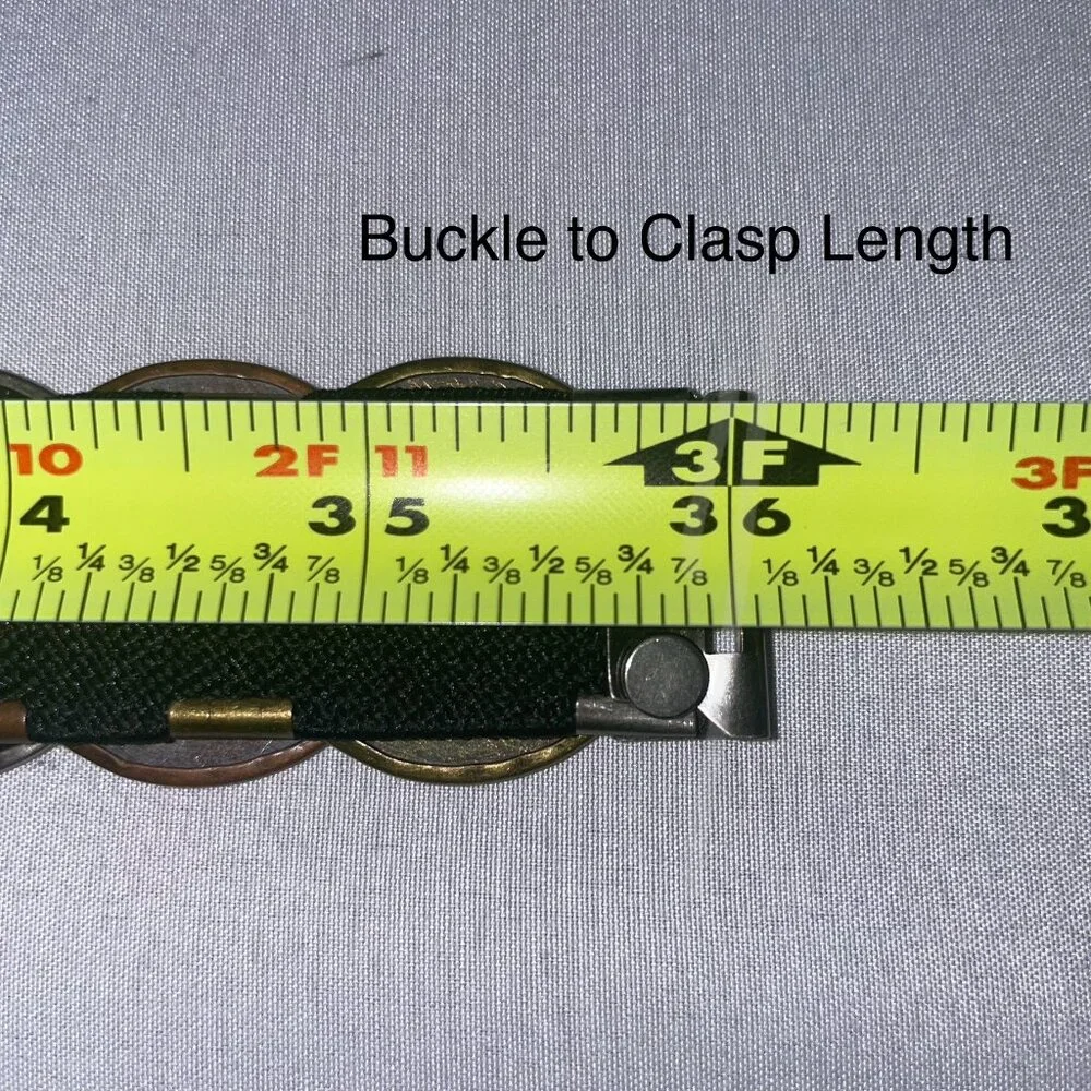 Vintage-Inspired Stretch Disc Belt Mixed Metal-tone Elastic Statement Belt